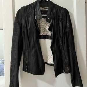Bod & Christensen Black Leather Jacket S